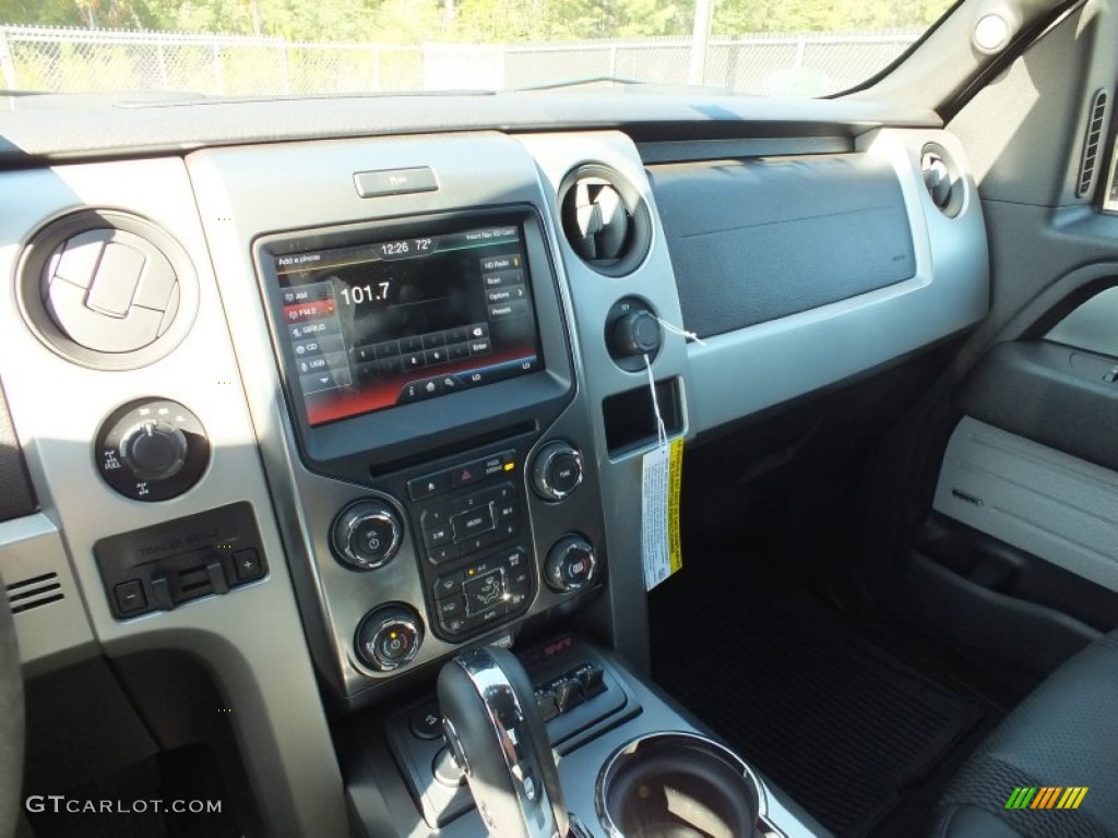 2013 Ford F150 SVT Raptor SuperCrew 4x4 Raptor Black Leather/Cloth Dashboard Photo #73316903