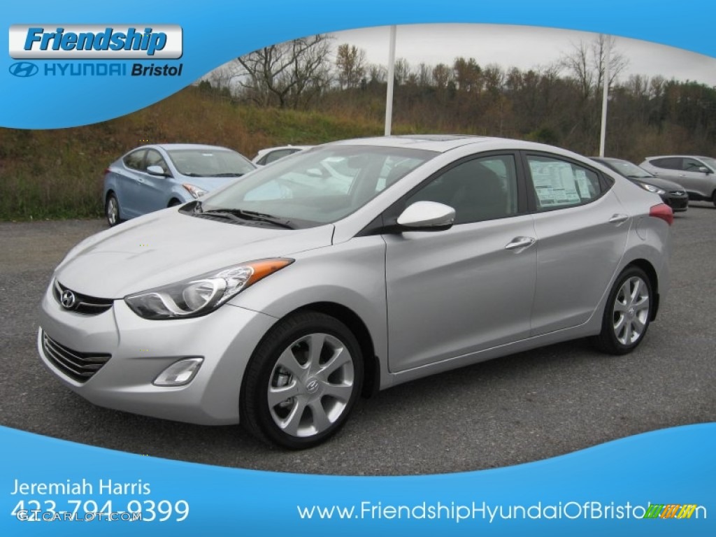 2013 Elantra Limited - Shimmering Air Silver / Gray photo #3