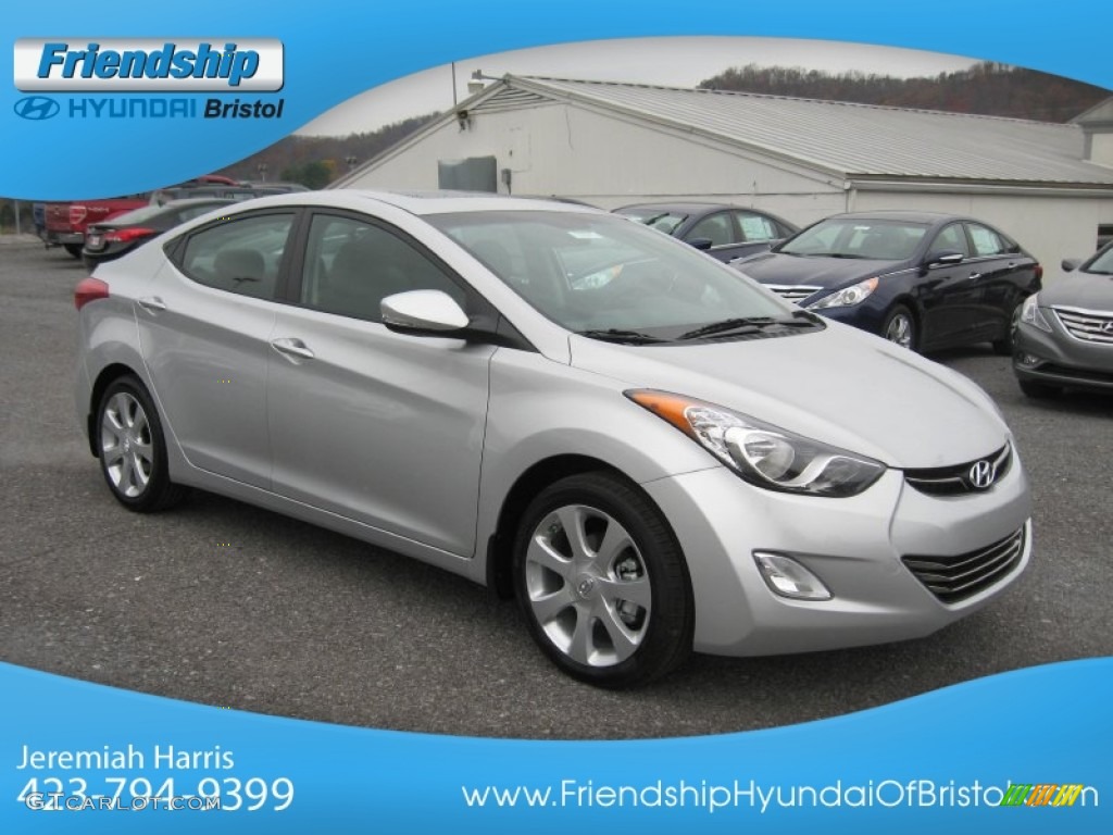 2013 Elantra Limited - Shimmering Air Silver / Gray photo #5