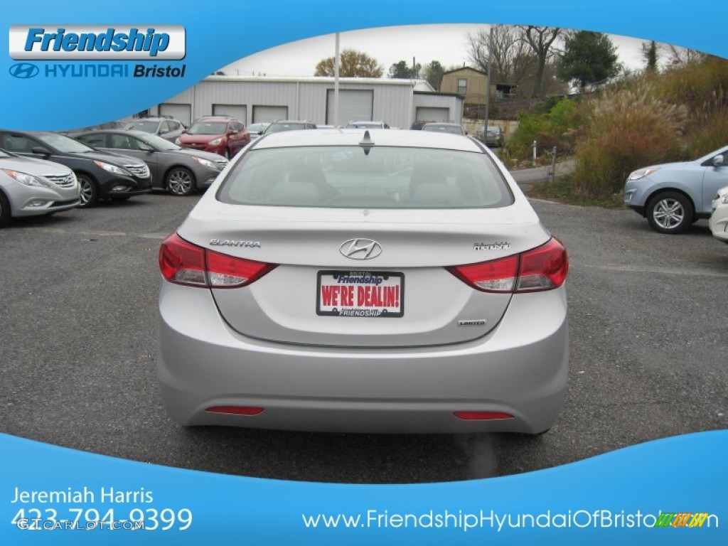 2013 Elantra Limited - Shimmering Air Silver / Gray photo #8