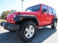 2013 Deep Cherry Red Crystal Pearl Jeep Wrangler Unlimited Sport 4x4  photo #3