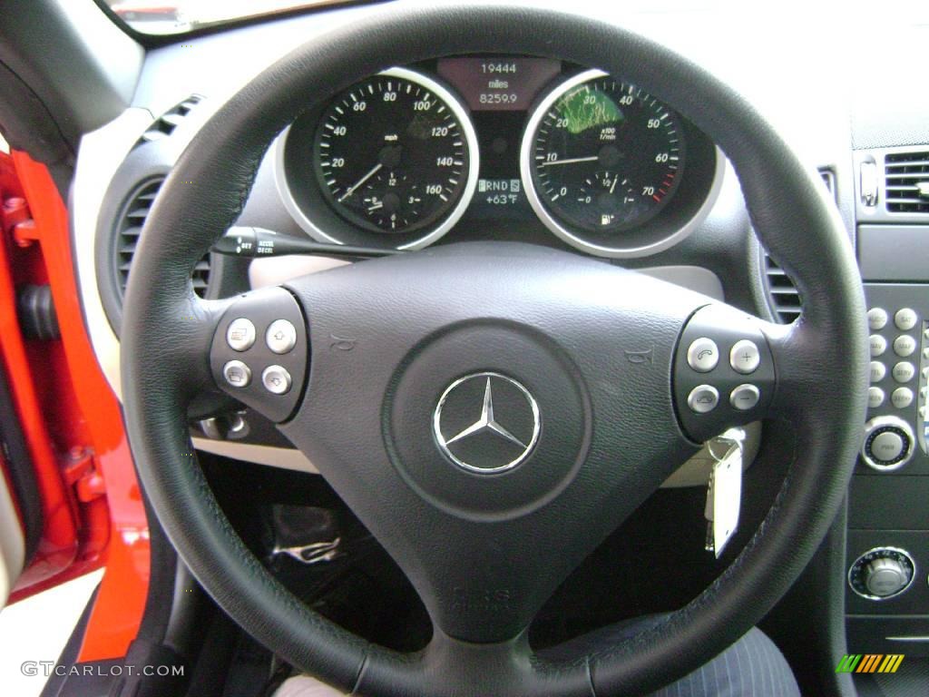 2007 SLK 350 Roadster - Mars Red / Beige photo #12