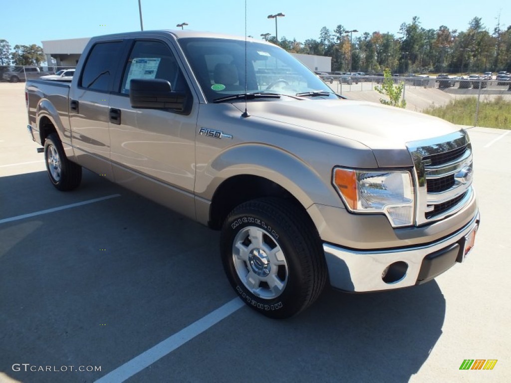 2013 F150 XLT SuperCrew - Pale Adobe Metallic / Adobe photo #1