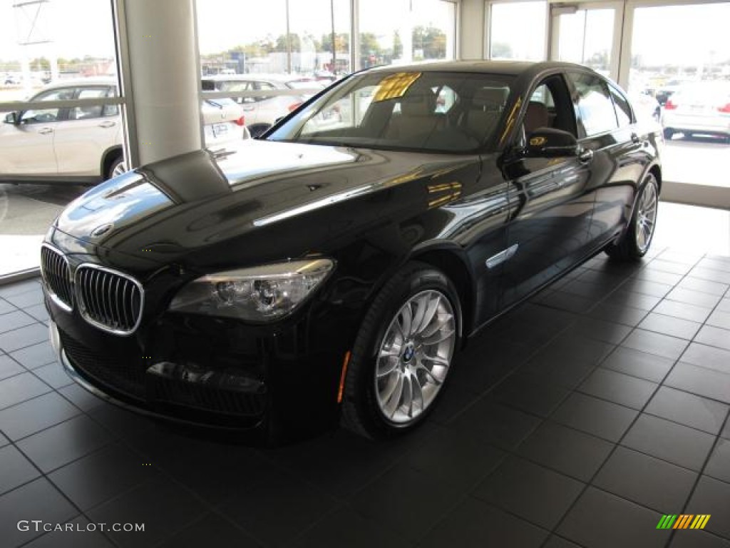 2013 7 Series 740i Sedan - Jet Black / Saddle/Black photo #4