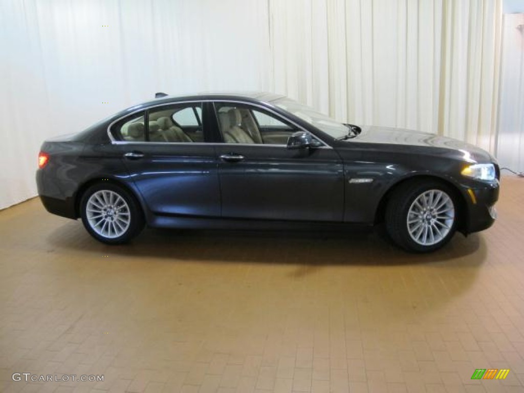 2013 5 Series 535i Sedan - Dark Graphite Metallic II / Venetian Beige photo #2