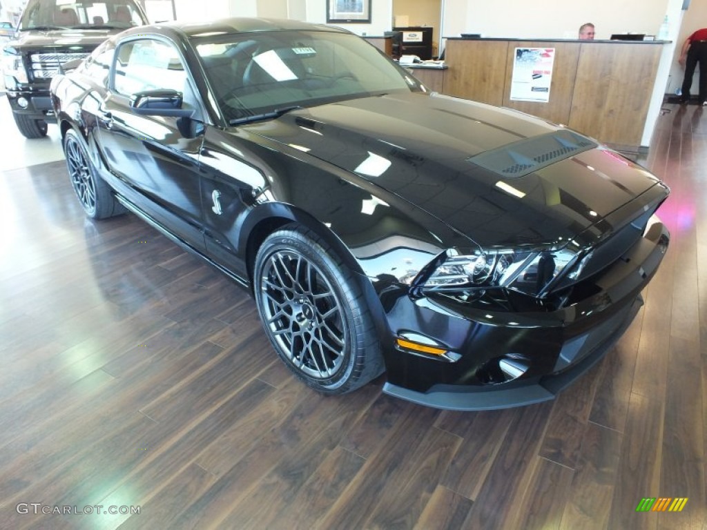 Black 2013 Ford Mustang Shelby GT500 SVT Performance Package Coupe Exterior Photo #73322667
