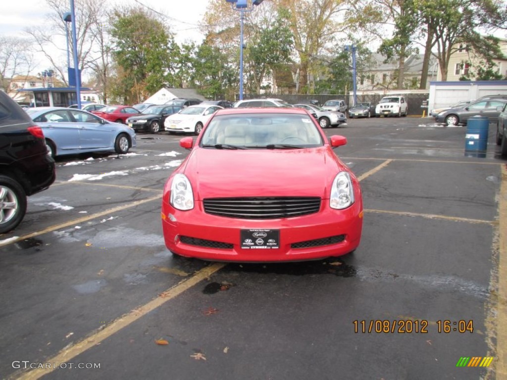 2006 G 35 Coupe - Laser Red Pearl / Stone photo #1