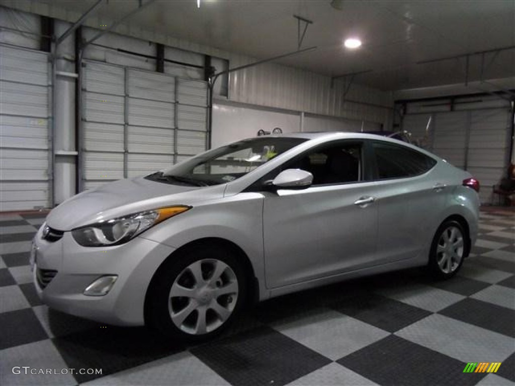 2012 Elantra Limited - Shimmering Silver / Gray photo #4