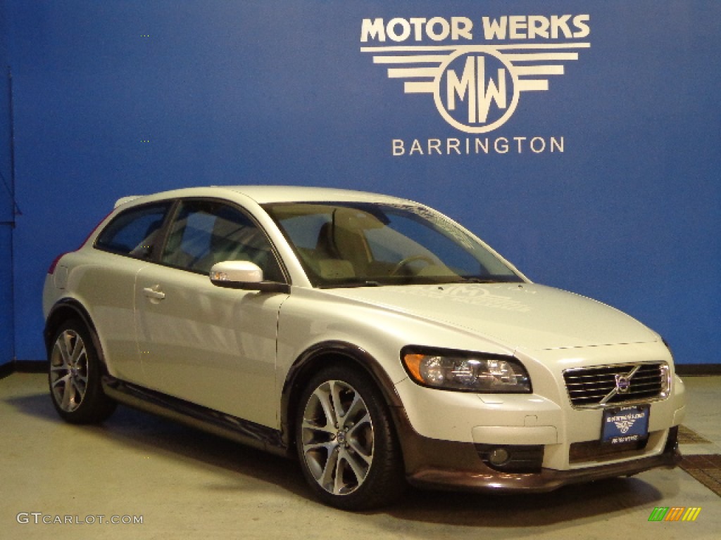 2008 C30 T5 Version 2.0 - Cosmic White Metallic / Off Black/Cream photo #1