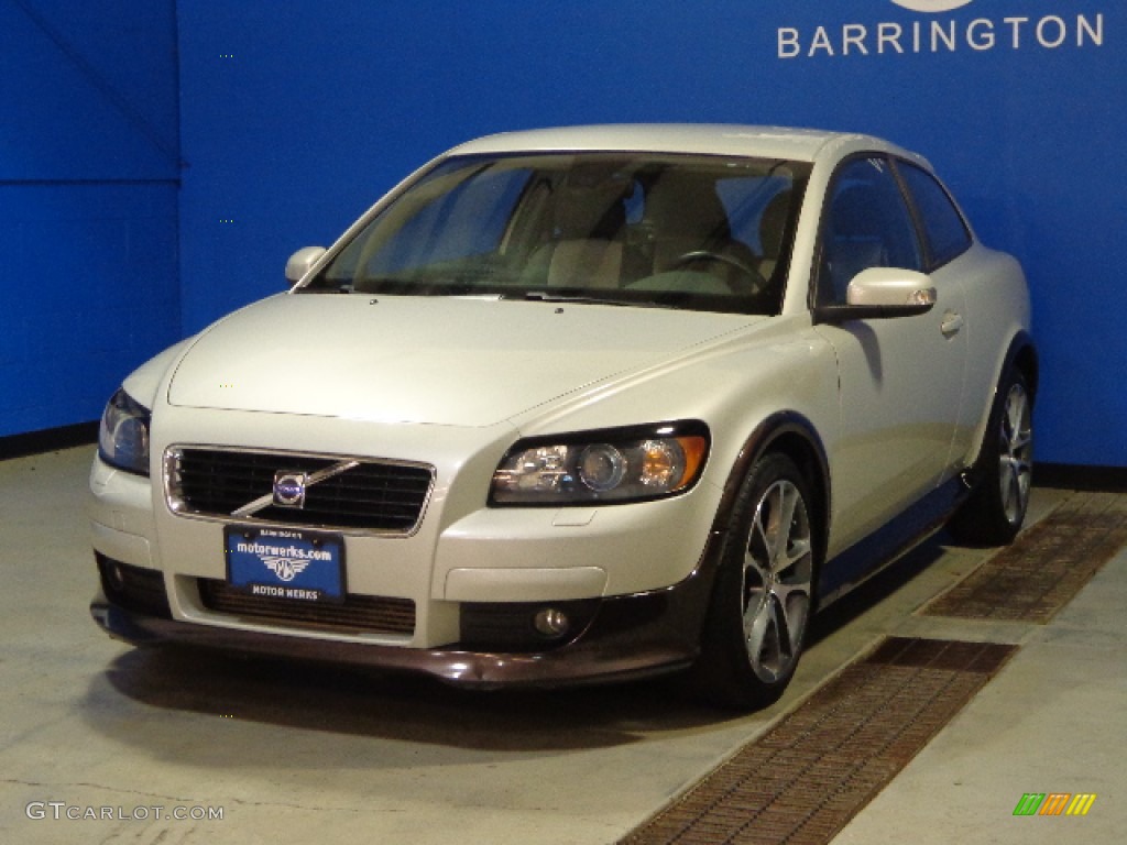 2008 C30 T5 Version 2.0 - Cosmic White Metallic / Off Black/Cream photo #3