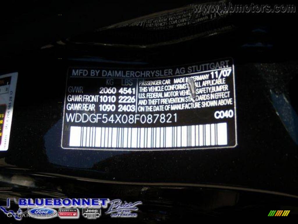 2008 C Color Code 040 for Black Photo #7332930