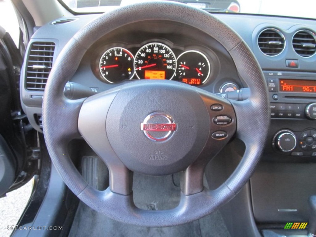 2010 Altima 2.5 S Coupe - Super Black / Charcoal photo #11