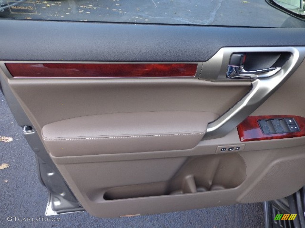 2013 Lexus GX 460 Premium Sepia/Auburn Bubinga Door Panel Photo #73329819