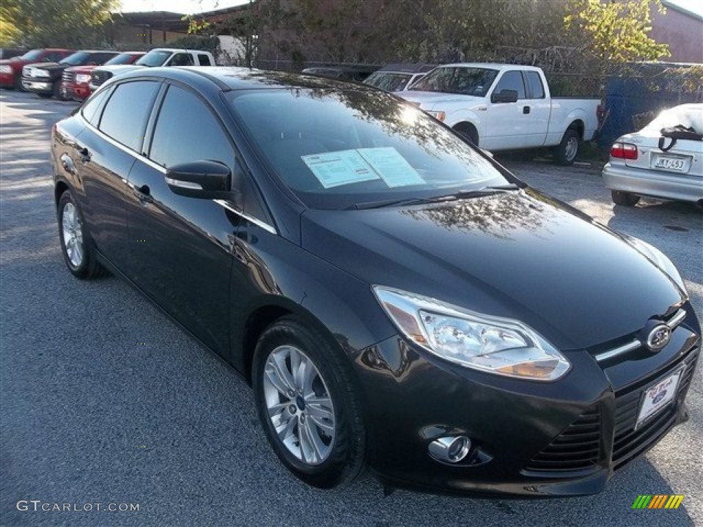2012 Focus SEL Sedan - Black / Stone photo #1