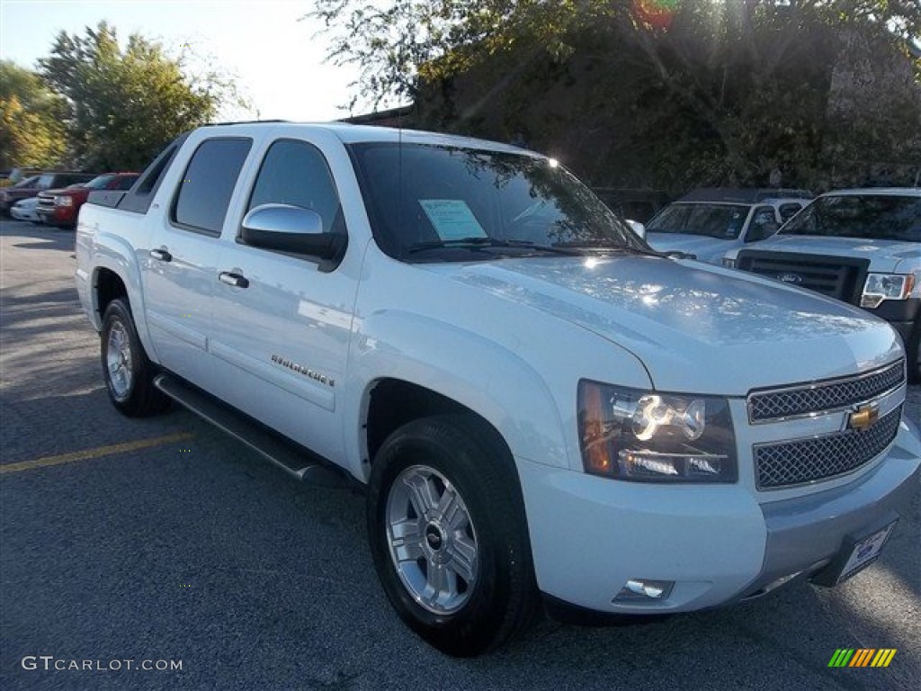 2008 Avalanche LTZ - Summit White / Ebony photo #1