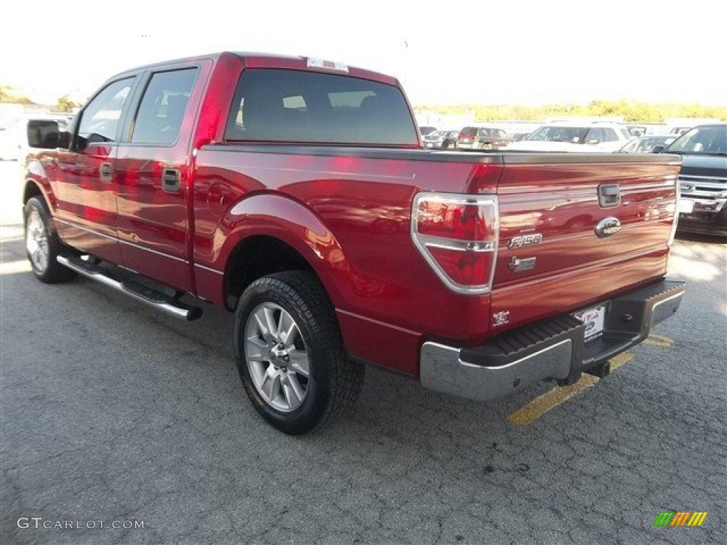 2010 F150 XLT SuperCrew - Red Candy Metallic / Medium Stone photo #5