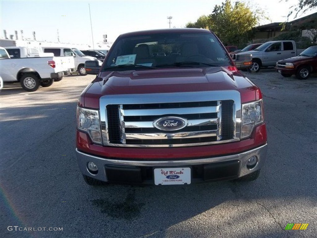 2010 F150 XLT SuperCrew - Red Candy Metallic / Medium Stone photo #8