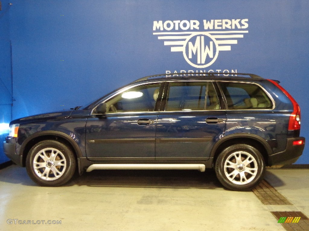 2004 XC90 T6 AWD - Nautic Blue Metallic / Taupe/Light Taupe photo #5