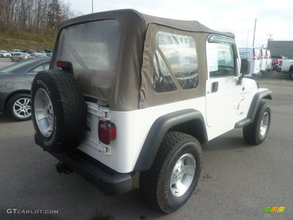 2000 Wrangler Sport 4x4 - Stone White / Camel photo #2