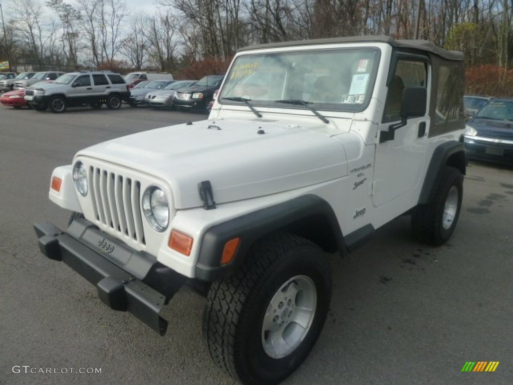 2000 Wrangler Sport 4x4 - Stone White / Camel photo #5