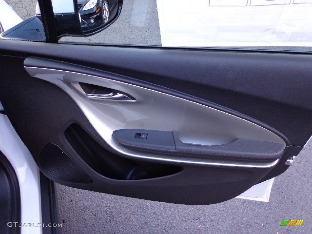 2013 Chevrolet Volt Standard Volt Model Jet Black/Ceramic White Accents Door Panel Photo #73333743
