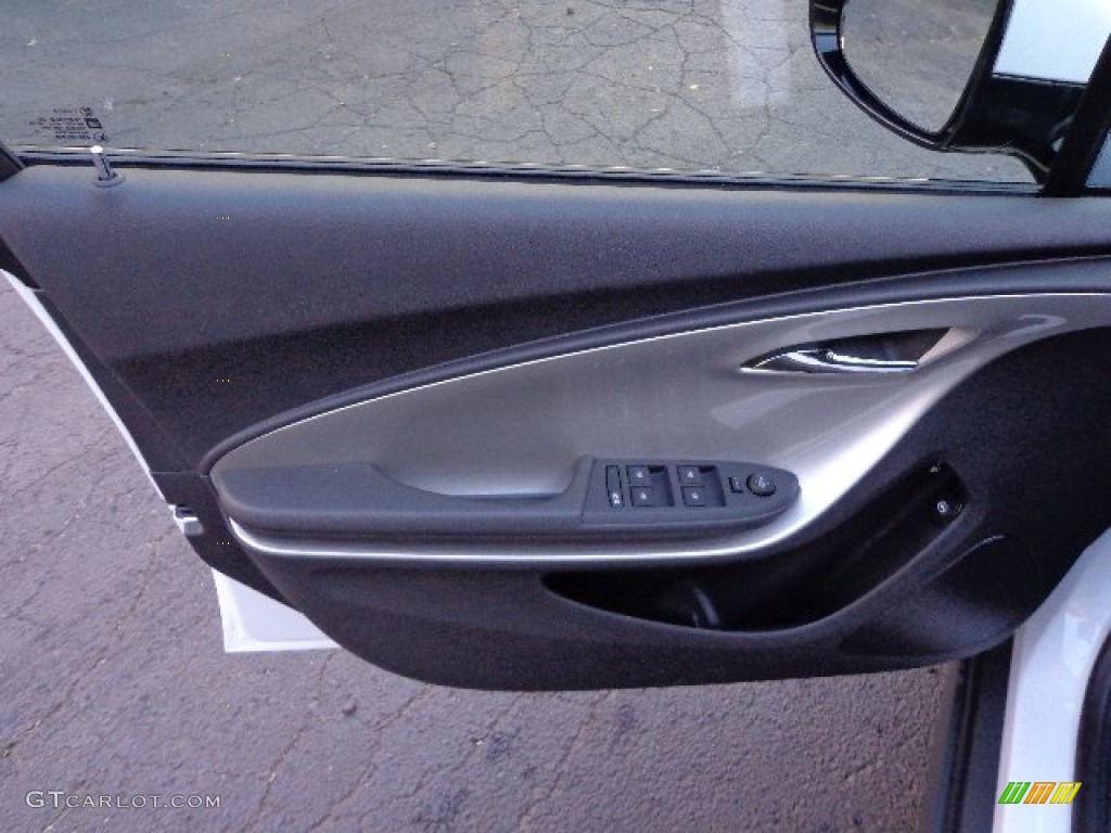 2013 Chevrolet Volt Standard Volt Model Jet Black/Ceramic White Accents Door Panel Photo #73333923