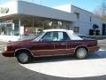 Dark Cordovan Pearl Metallic 1986 Dodge 600 Convertible