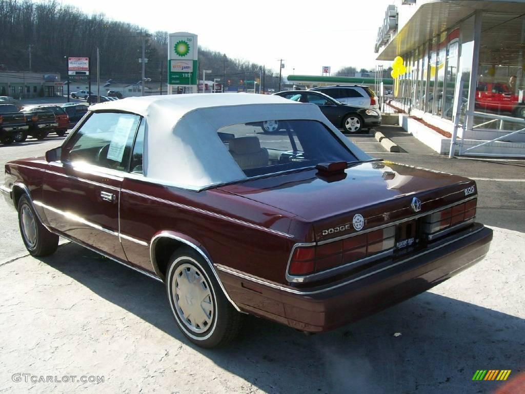 1986 600 Convertible - Dark Cordovan Pearl Metallic / Dark Red photo #2