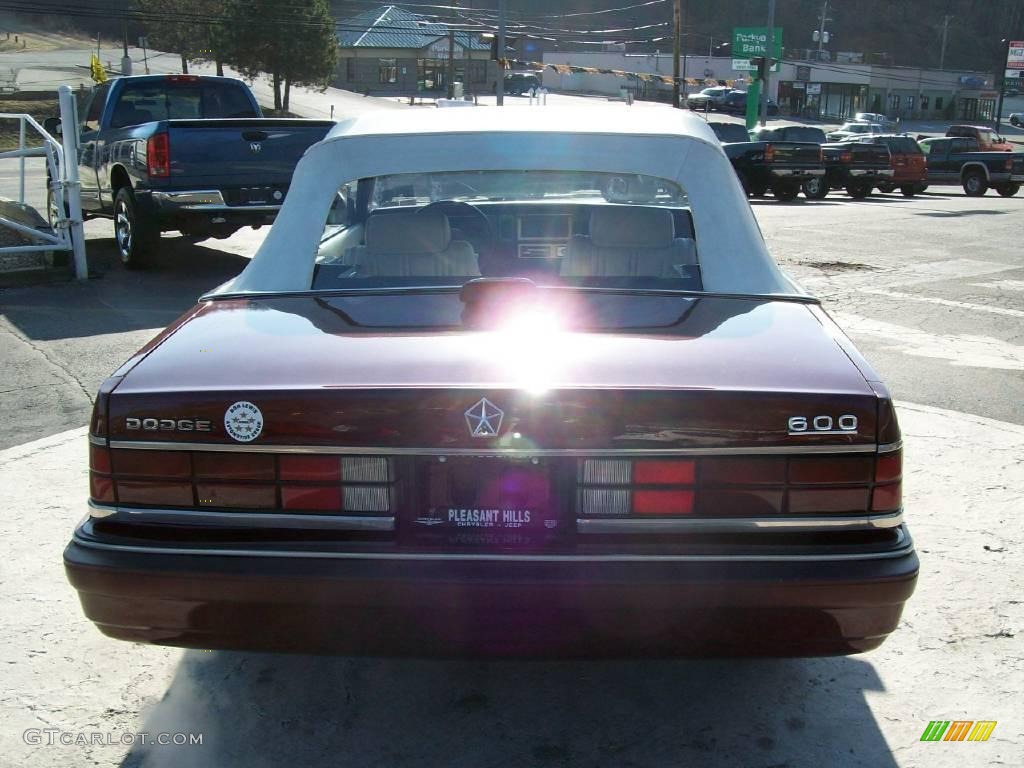 1986 600 Convertible - Dark Cordovan Pearl Metallic / Dark Red photo #3