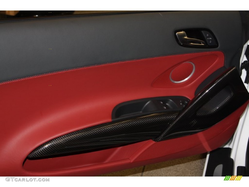 2012 Audi R8 5.2 FSI quattro Red Door Panel Photo #73335051