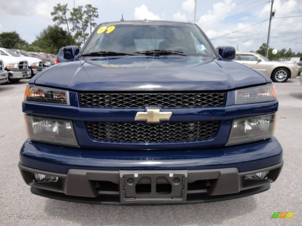 2009 Colorado LT Crew Cab - Deep Navy Blue / Ebony photo #18