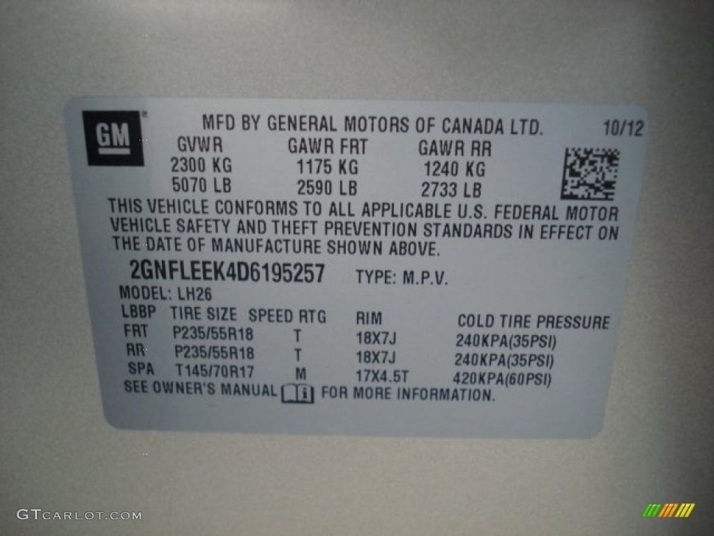 2013 Equinox LT AWD - Champagne Silver Metallic / Jet Black photo #20