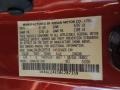 A20: Code Red Metallic 2008 Nissan Altima 2.5 S Coupe Color Code