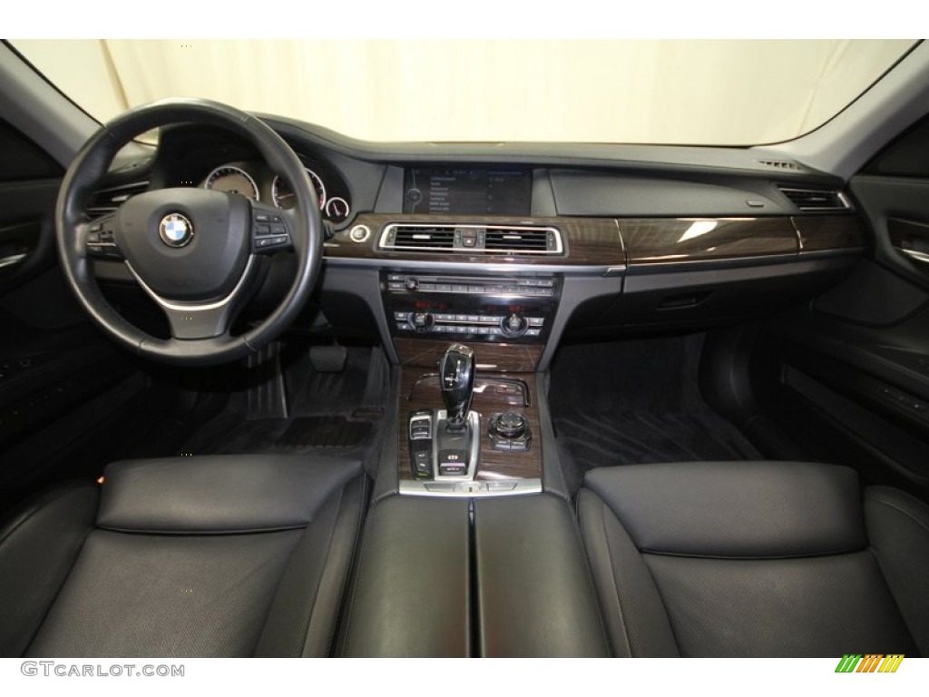 2009 BMW 7 Series 750i Sedan Black Nappa Leather Dashboard Photo #73337316