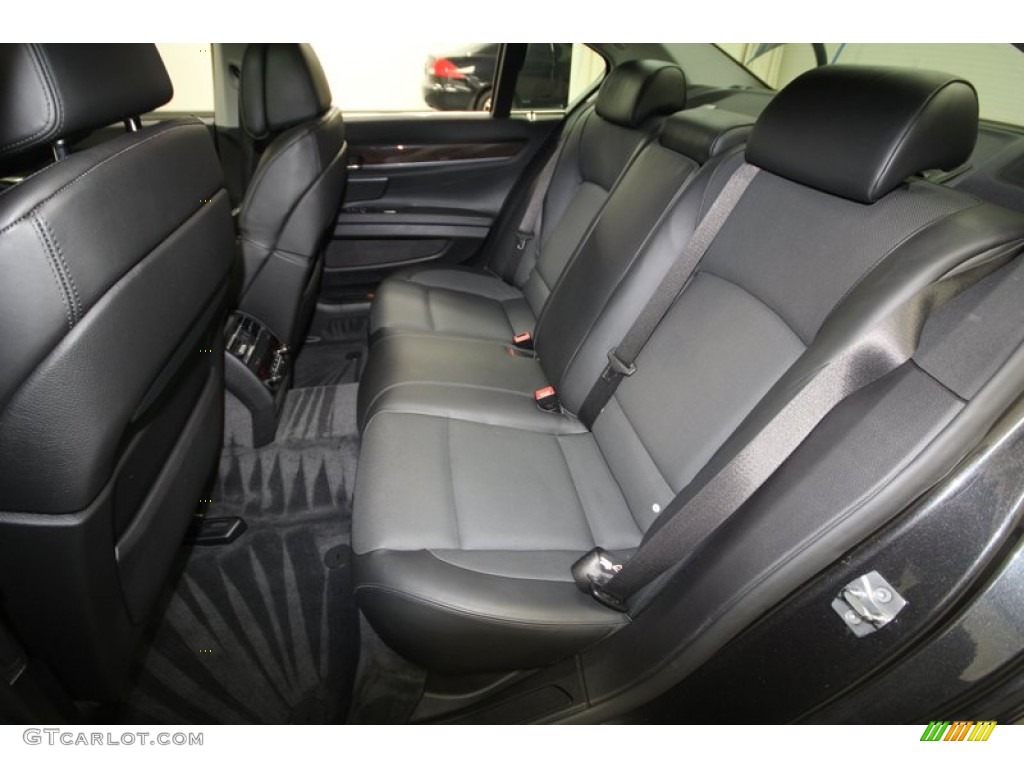 Black Nappa Leather Interior 2009 BMW 7 Series 750i Sedan Photo #73337463