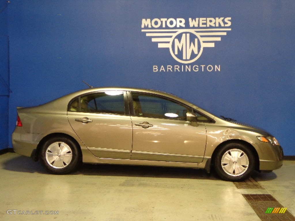 2006 Civic Hybrid Sedan - Galaxy Gray Metallic / Ivory photo #10