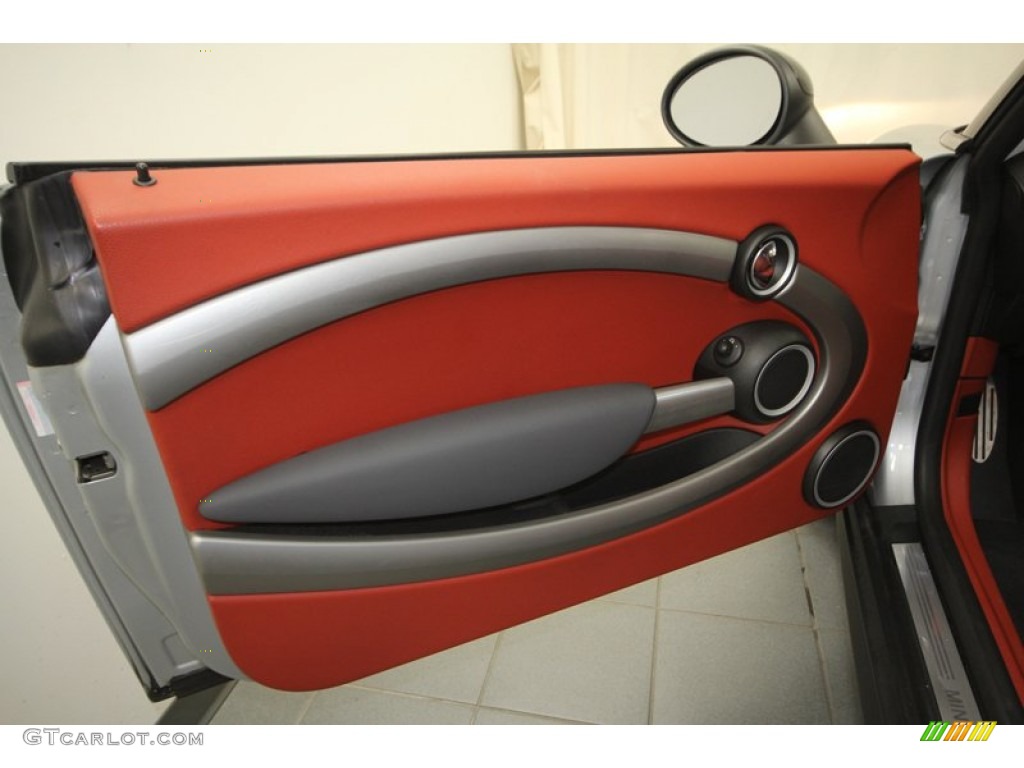 2007 Mini Cooper S Hardtop Lounge Redwood Door Panel Photo #73339785