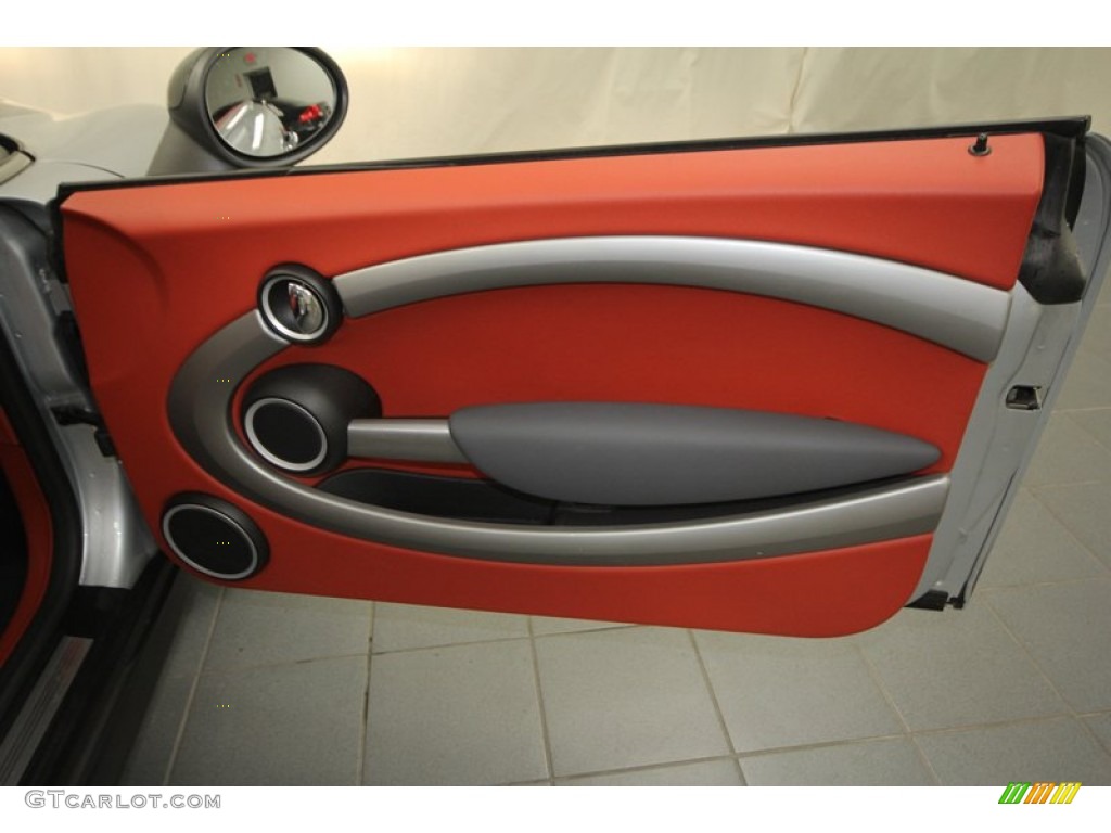 2007 Mini Cooper S Hardtop Lounge Redwood Door Panel Photo #73339954