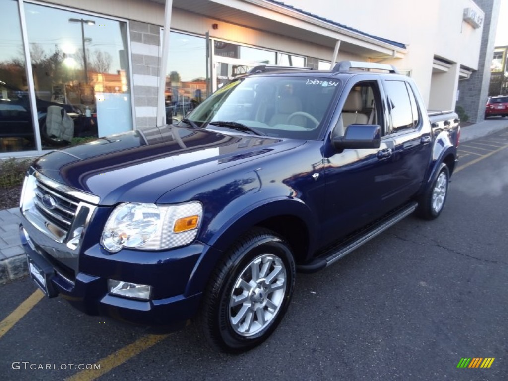 2007 Explorer Sport Trac Limited 4x4 - Dark Blue Pearl Metallic / Camel photo #1