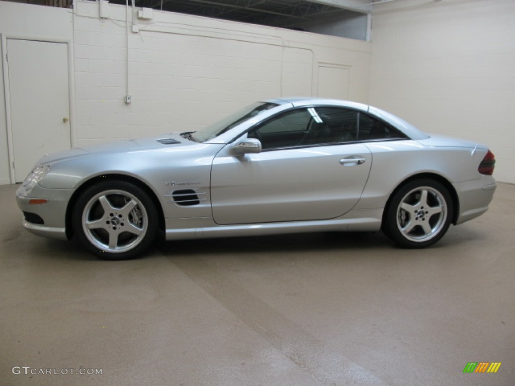 Brilliant Silver Metallic 2005 Mercedes-Benz SL 55 AMG Roadster Exterior Photo #73340844