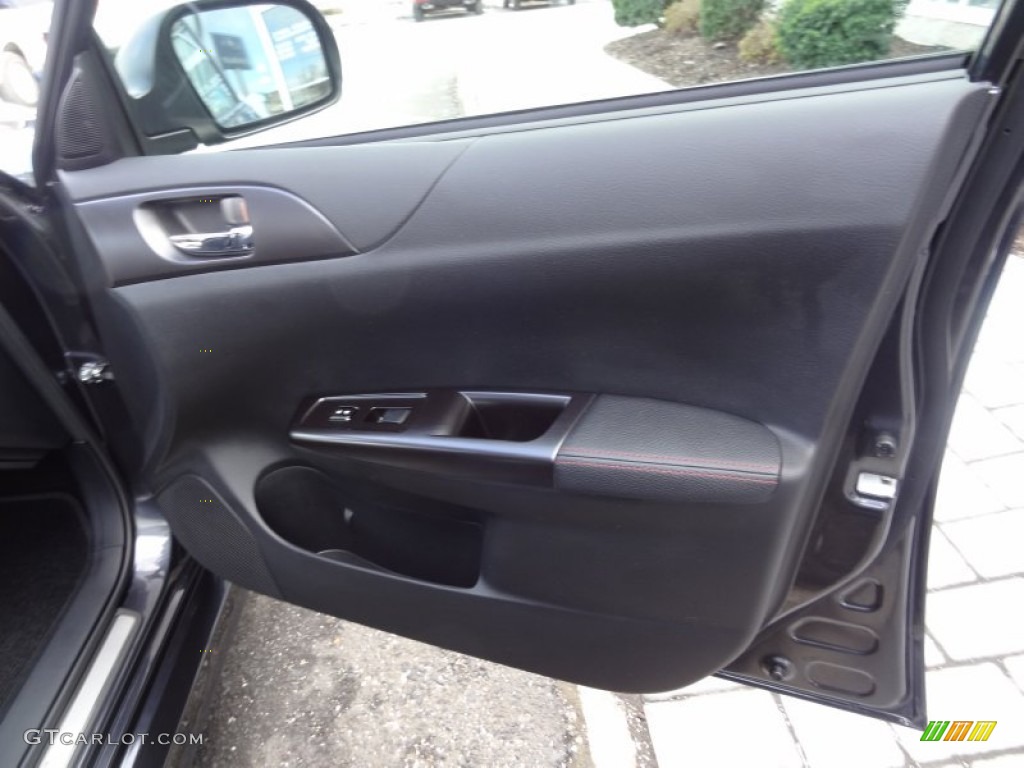 2012 Subaru Impreza WRX STi 4 Door STi Black Alcantara/Carbon Black Door Panel Photo #73341510