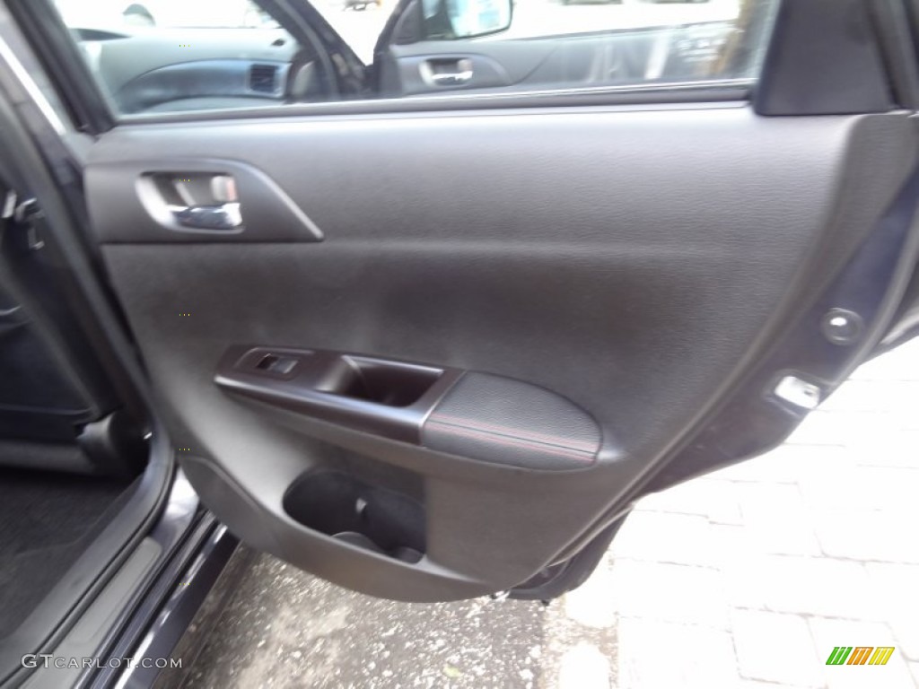 2012 Subaru Impreza WRX STi 4 Door STi Black Alcantara/Carbon Black Door Panel Photo #73341519