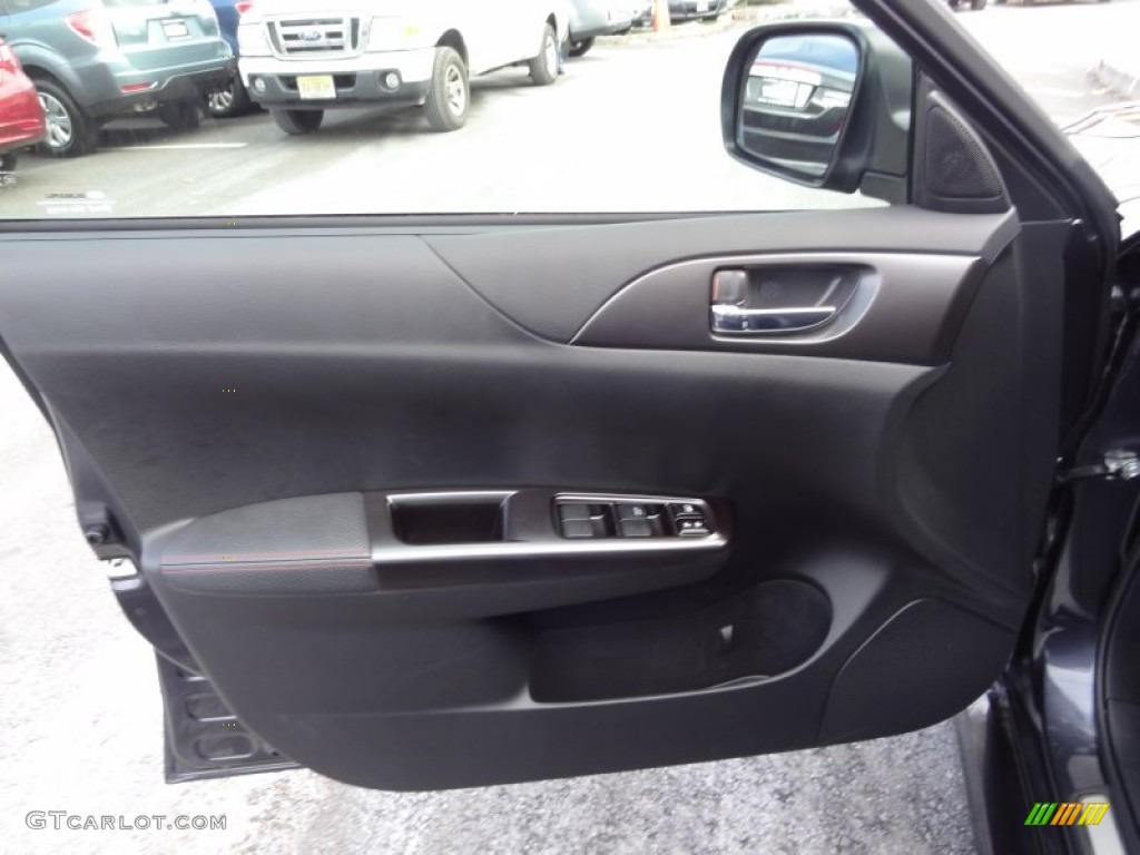 2012 Subaru Impreza WRX STi 4 Door STi Black Alcantara/Carbon Black Door Panel Photo #73341546