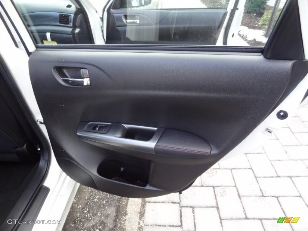 2012 Subaru Impreza WRX Premium 4 Door WRX Carbon Black Door Panel Photo #73342101