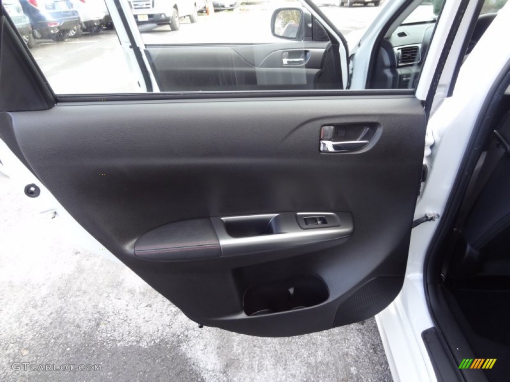 2012 Subaru Impreza WRX Premium 4 Door WRX Carbon Black Door Panel Photo #73342113