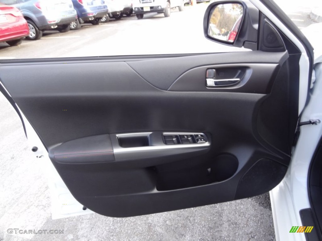 2012 Subaru Impreza WRX Premium 4 Door WRX Carbon Black Door Panel Photo #73342120