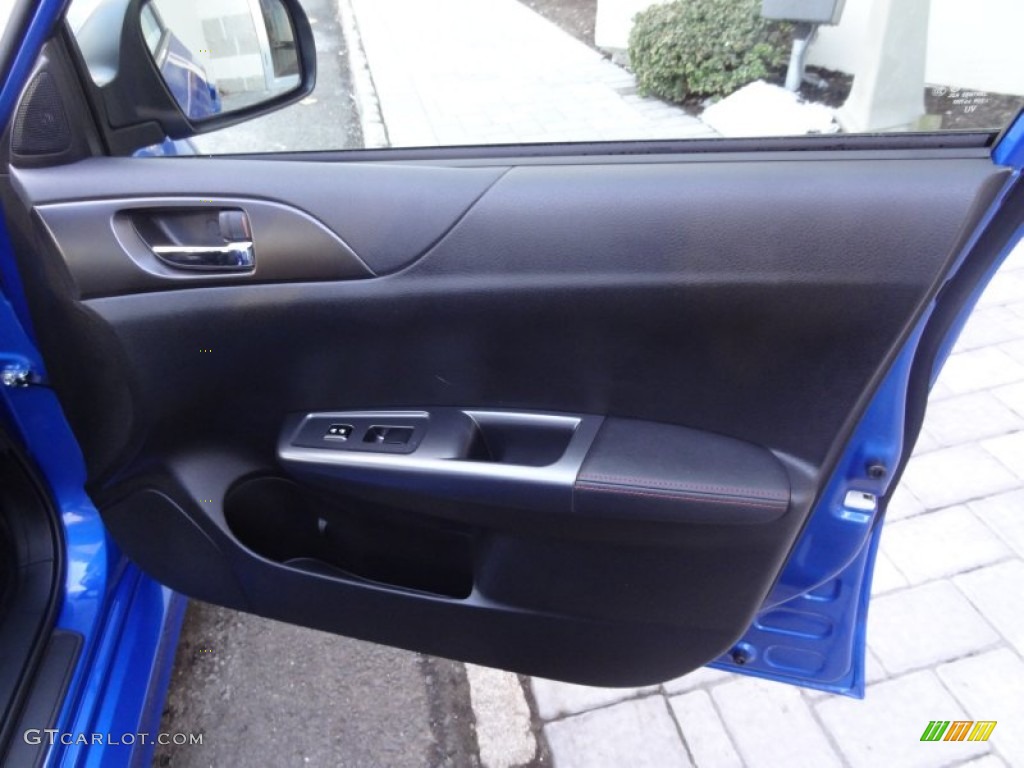 2012 Subaru Impreza WRX 4 Door WRX Carbon Black Door Panel Photo #73342443