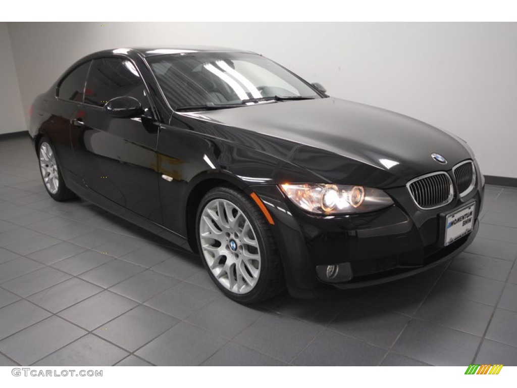2009 3 Series 328i Coupe - Jet Black / Black photo #1
