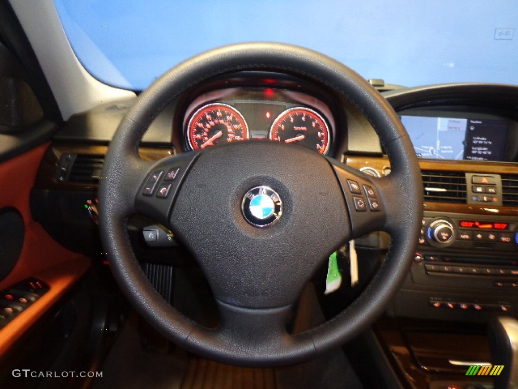 2009 BMW 3 Series 328xi Sedan Chestnut Brown Dakota Leather Steering Wheel Photo #73345431