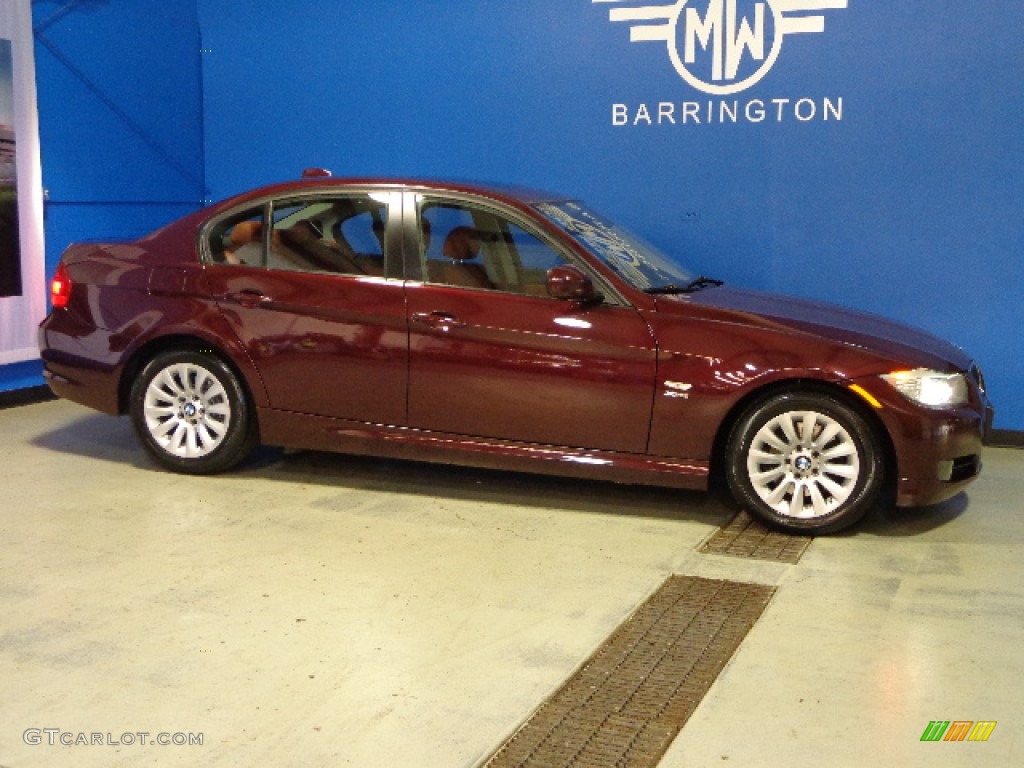 2009 3 Series 328xi Sedan - Barbara Red Metallic / Chestnut Brown Dakota Leather photo #27